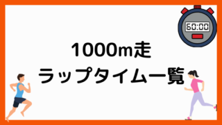 1000メートル走ラップタイム