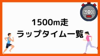 1500メートル走ラップタイム